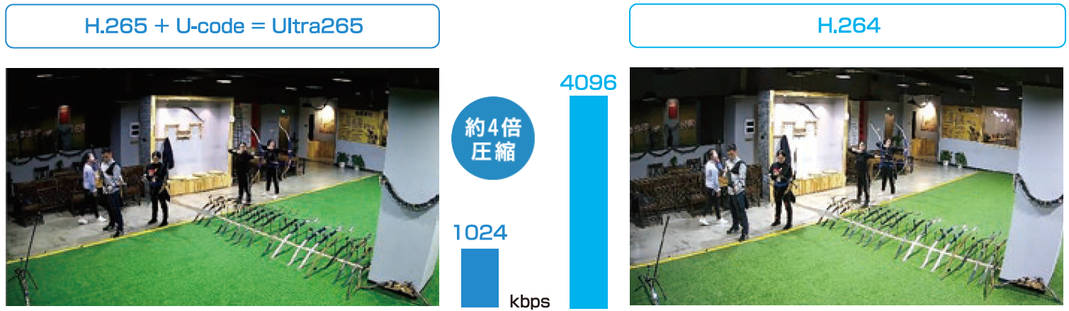 Ultra265 約4倍圧縮 参考画像